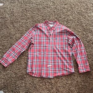 American Eagle Outfitters red and Blue Plaid Shirt like new worn once